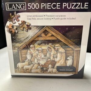 500-Piece Nativity Puzzle by Susan Winget - Brown & White